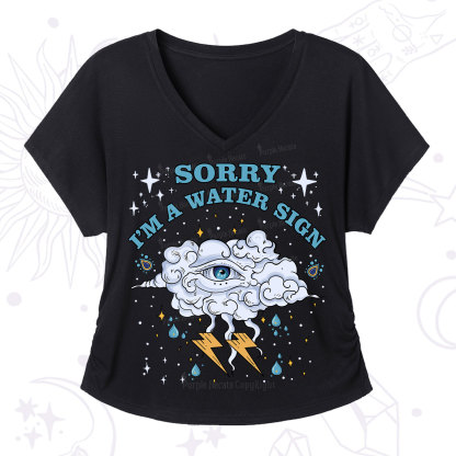Purplehecate Sorry I'm A Water Sign V-Neck T-Shirt