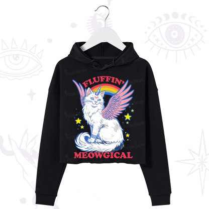 Purplehecate Fluffin Meowgical Crop Hoodie