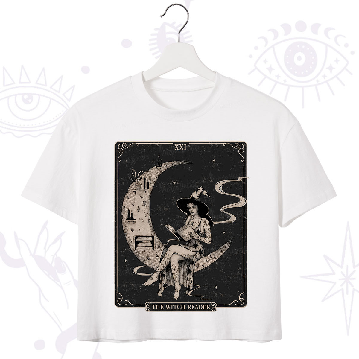 Purplehecate The Witch Reader Crop T-Shirt