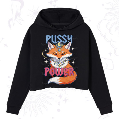 Purplehecate Pussy Power Crop Hoodie