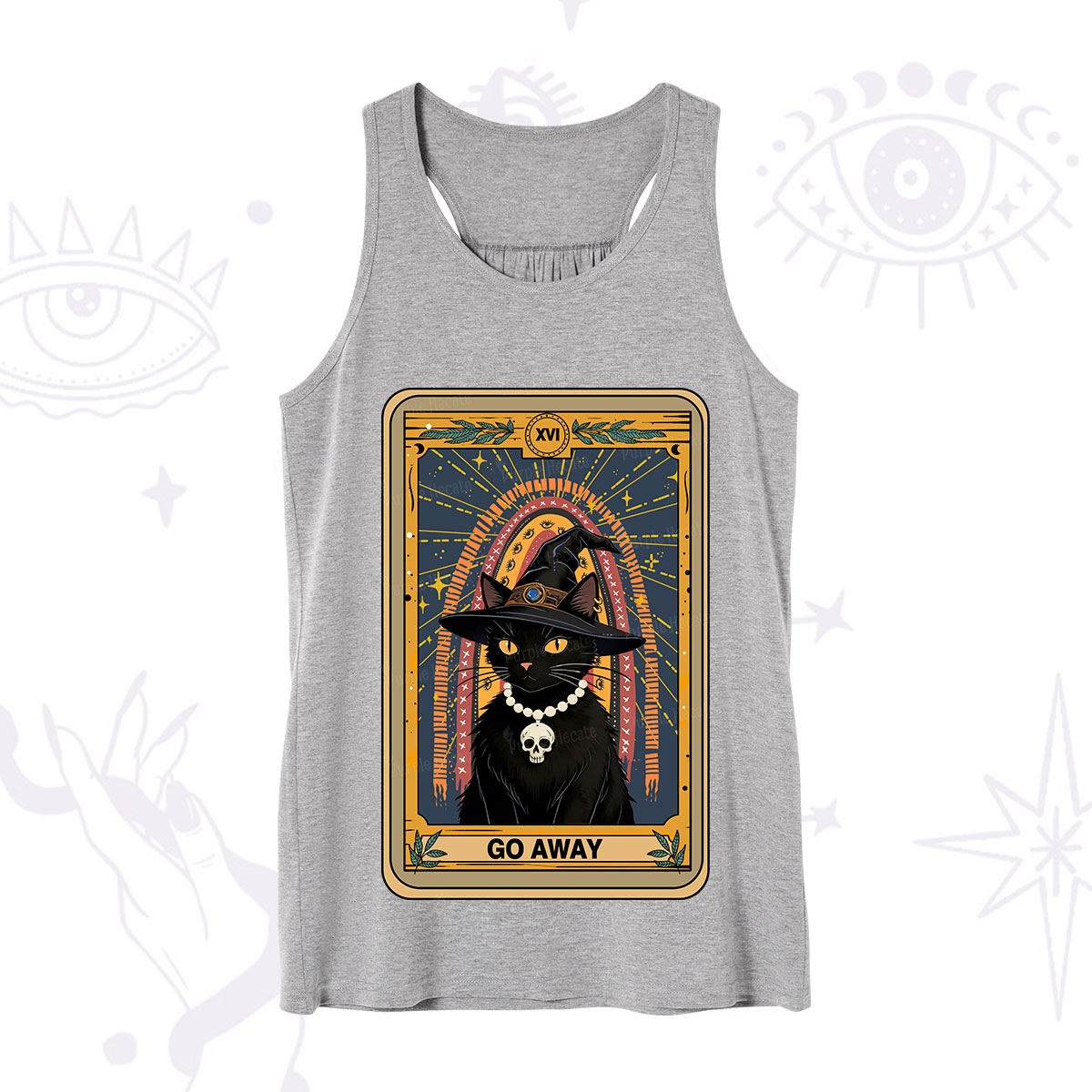 Purplehecate The Go Away Cat Tarot Tank