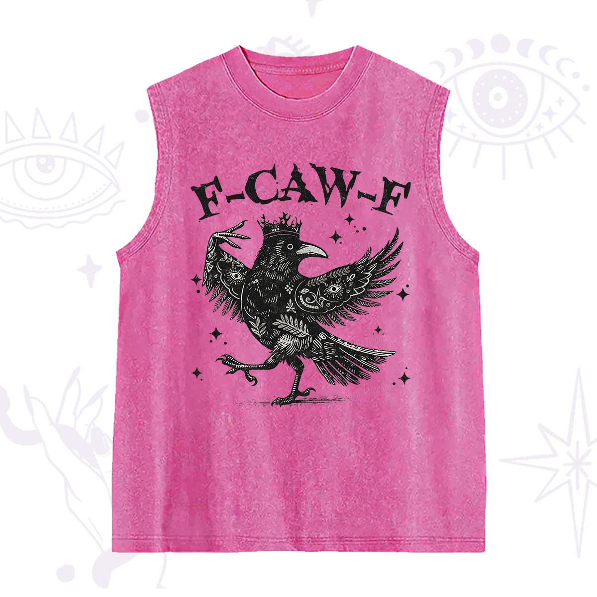 Purplehecate F-caw-f Funny Crow Washed Tank