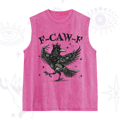 Purplehecate F-caw-f Funny Crow Washed Tank