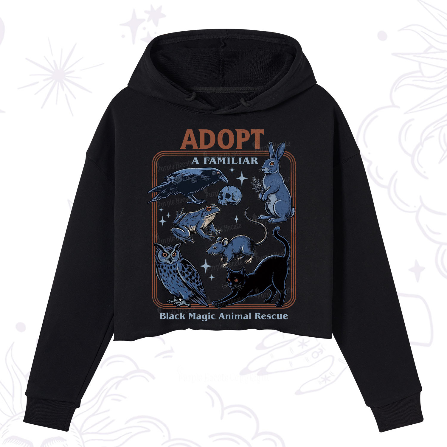Purplehecate Adopt a Familiar Crop Hoodie