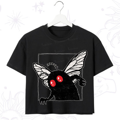 Purplehecate The Curious Mothman Crop T-Shirt