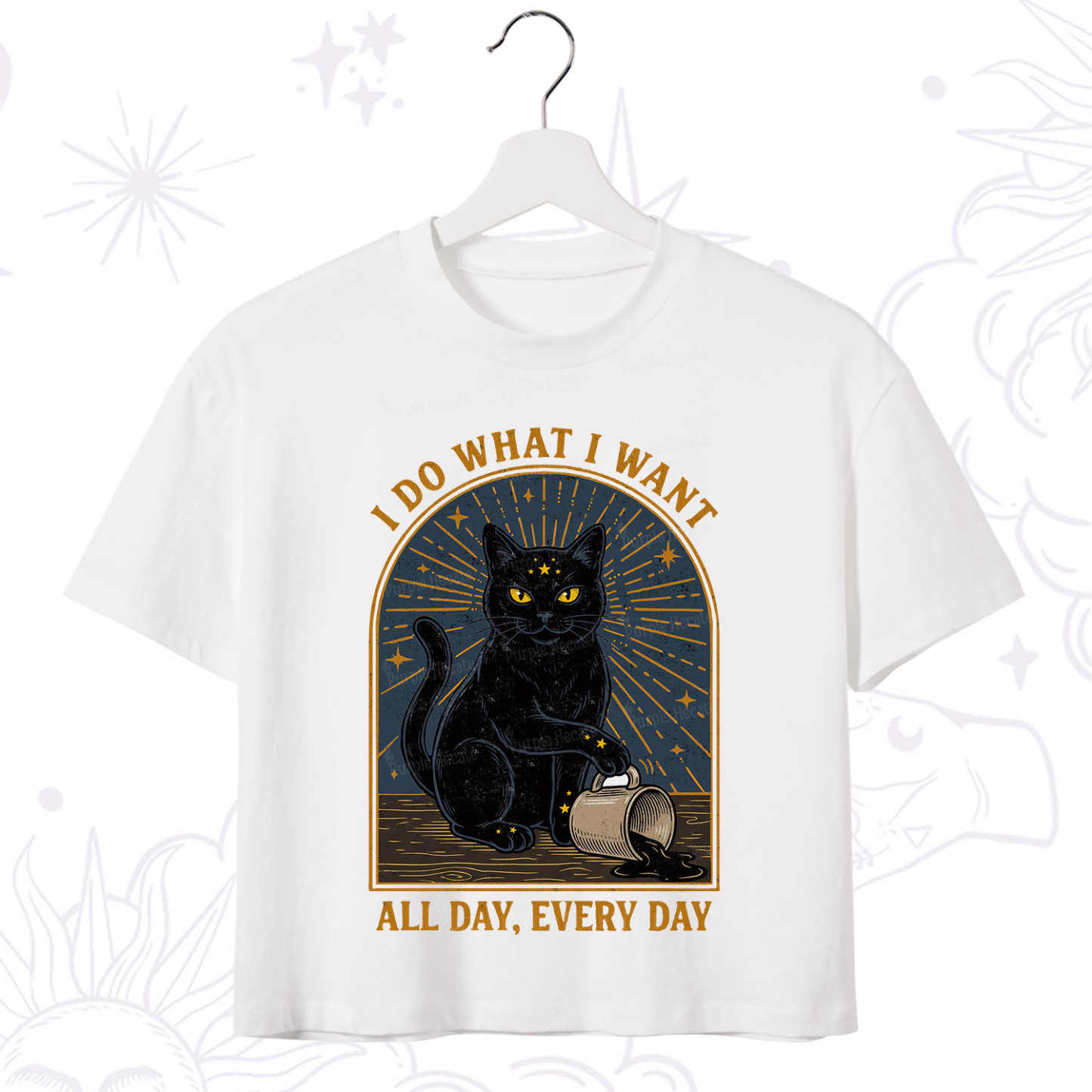 Purplehecate I Do What I What All Day Crop T-Shirt