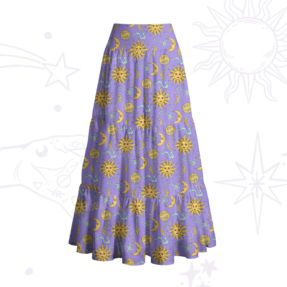 [Copy][Copy]Purplehecate Magic of Sun and Moon Convertible Maxi Skirt