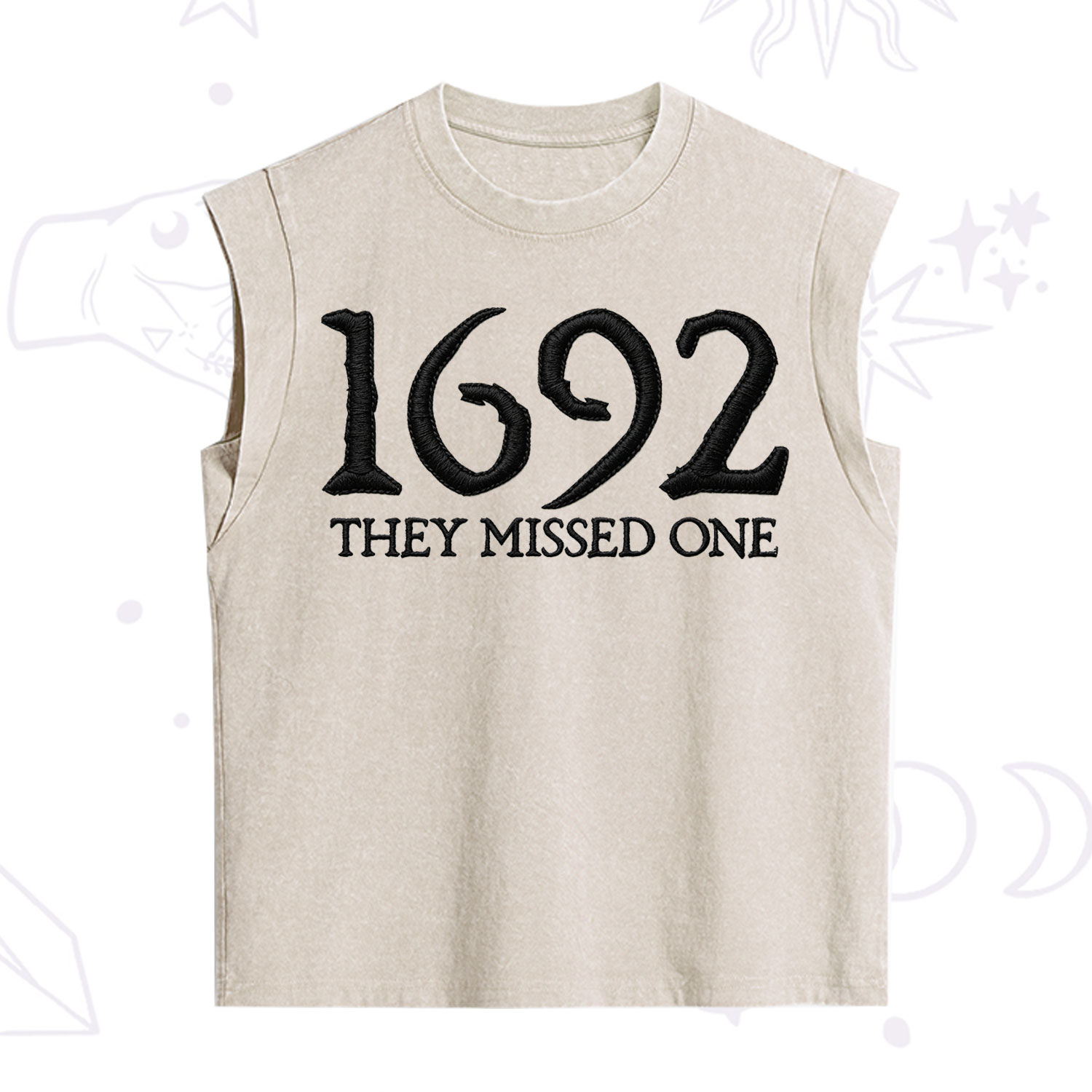 Purplehecate 1692 They Missed One Embroidered Vintage Washed Tank