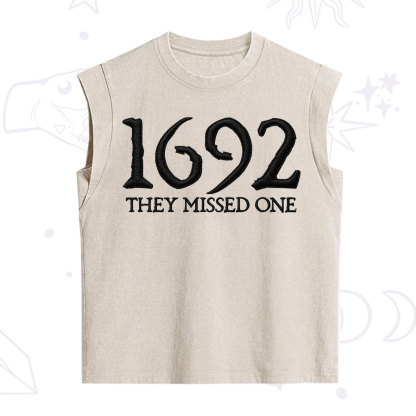Purplehecate 1692 They Missed One Embroidered Vintage Washed Tank