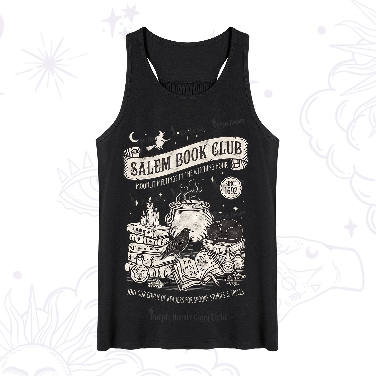 Purplehecate Salem Witch Book Club Tank