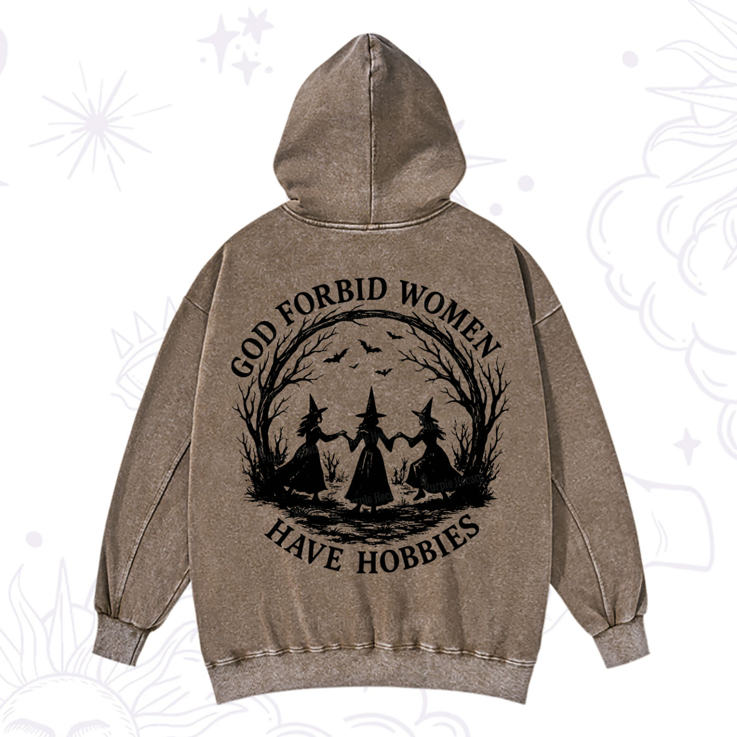 Purplehecate God Forbid Women Have Hobbies Washed Hoodie