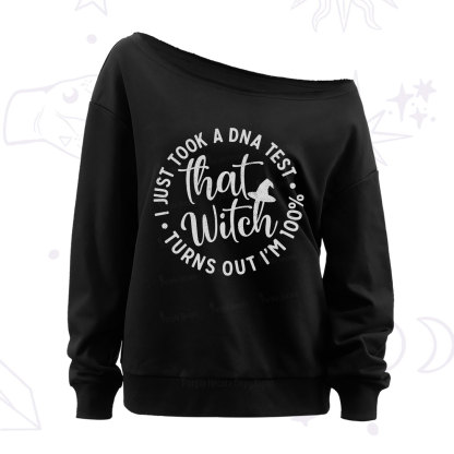 Purplehecate Turns Out Im 100% That Witch Off The Shoulder Sweatshirt