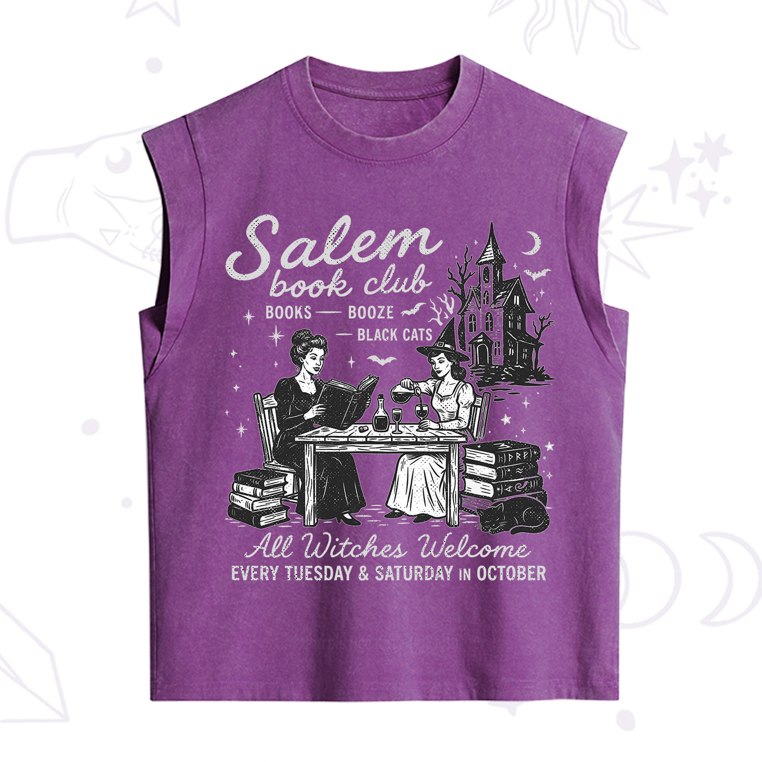 Purplehecate Salem Book Club Vintage Washed Tank