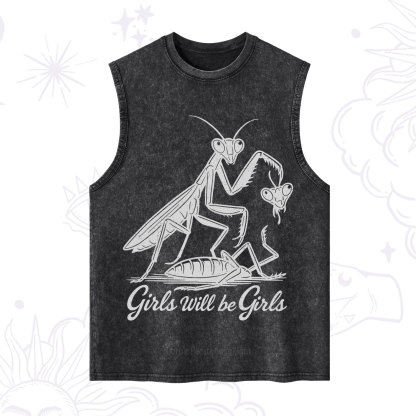 Purplehecate Girls Will Be Girls Praying Mantis Washed Tank