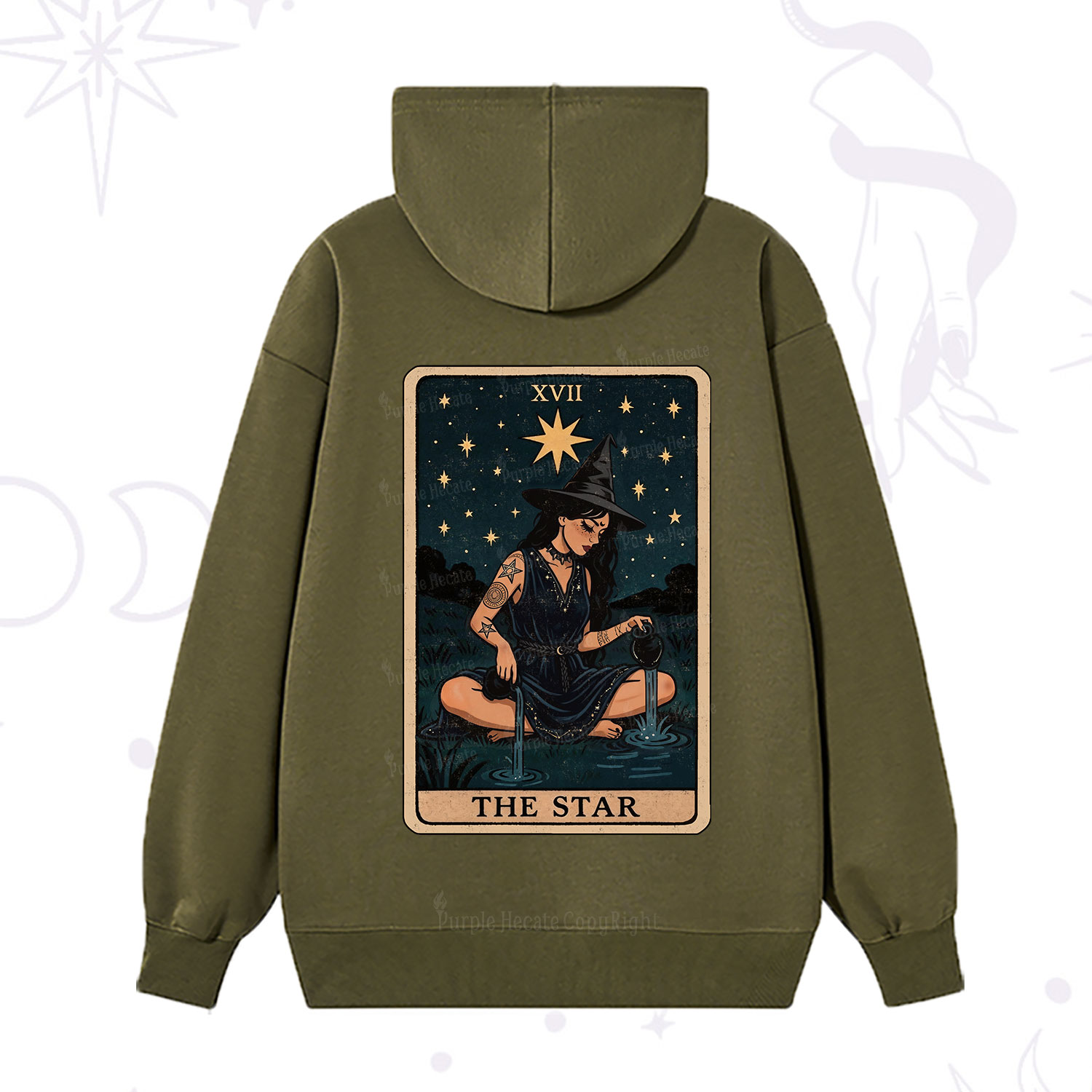 Purplehecate The Star Witch Tarot Hoodie