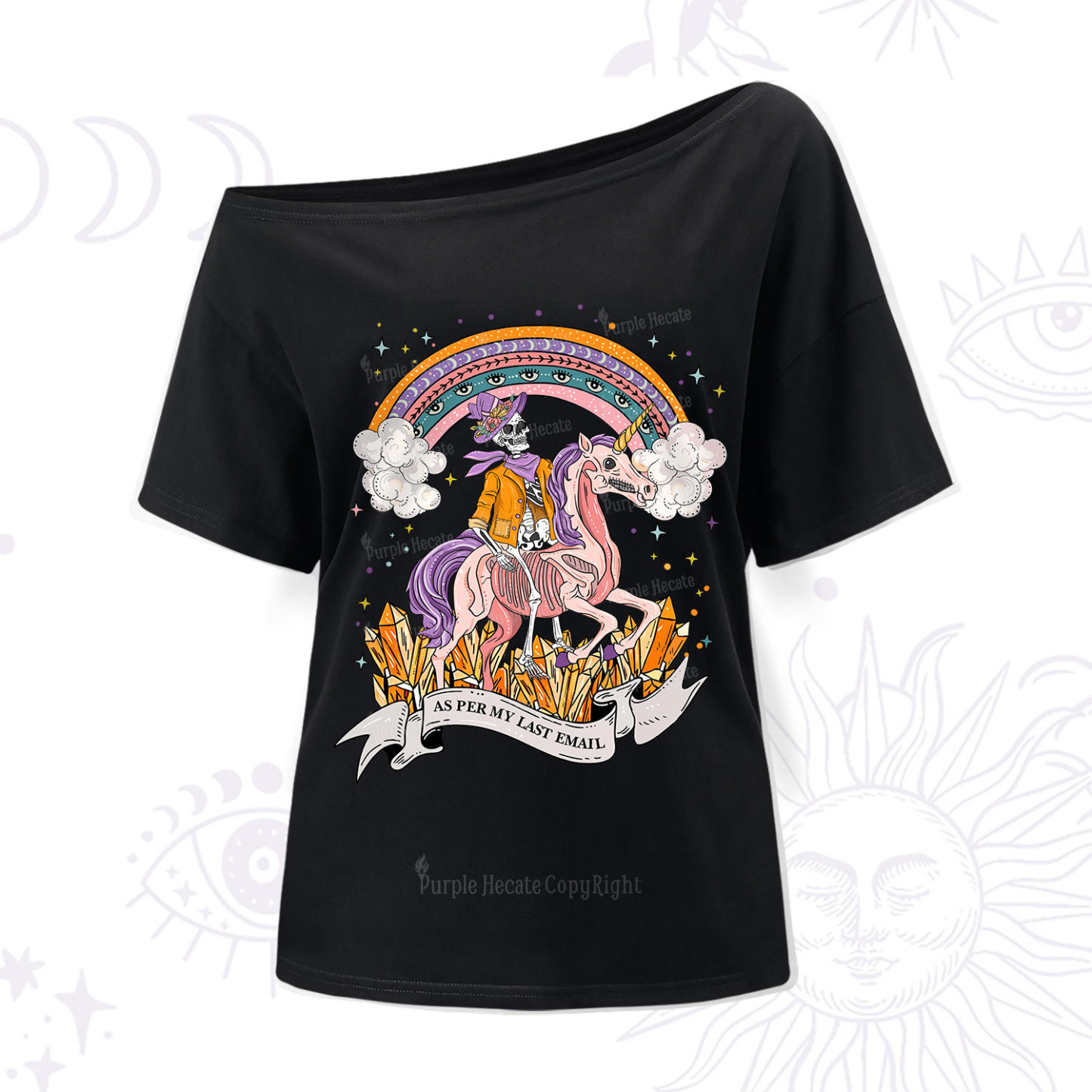 Purplehecate As Per My Last Email One Shoulder T-Shir