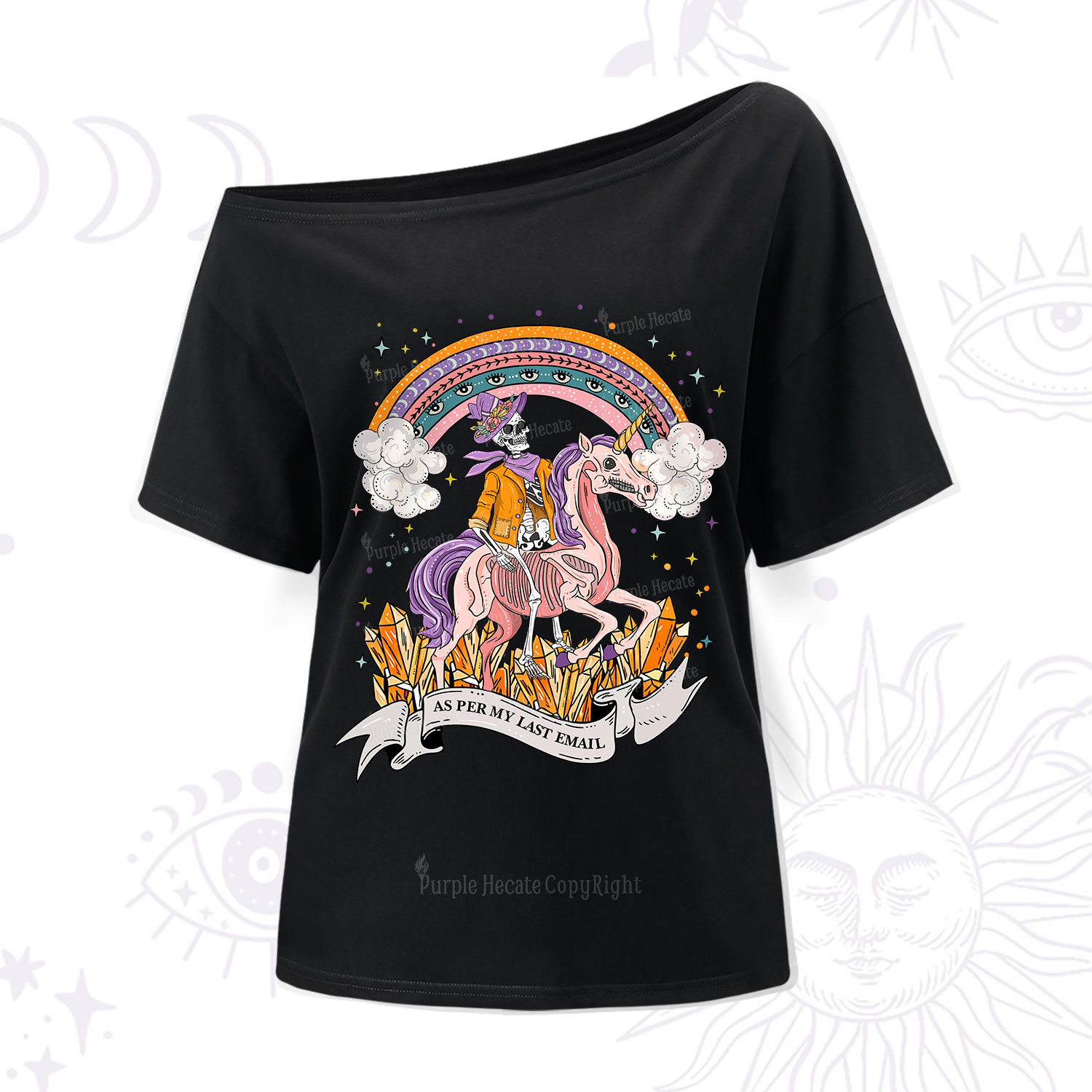 Purplehecate As Per My Last Email One Shoulder T-Shir