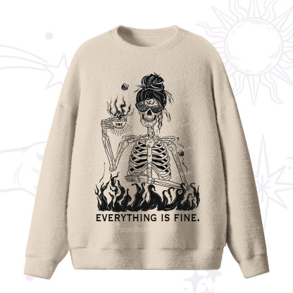 Purplehecate Everything Is Fine Fuzzy Sweater