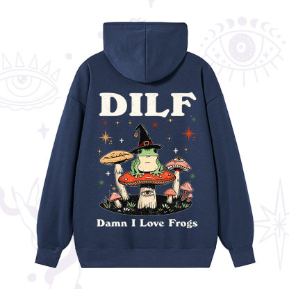Purplehecate Dilf Damn I Love Frogs Hoodie