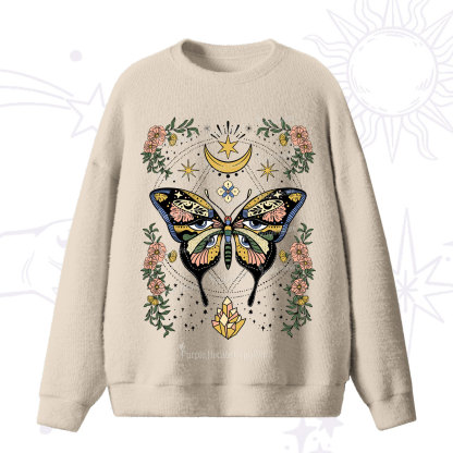 Purplehecate I Am Opening Fuzzy Sweater