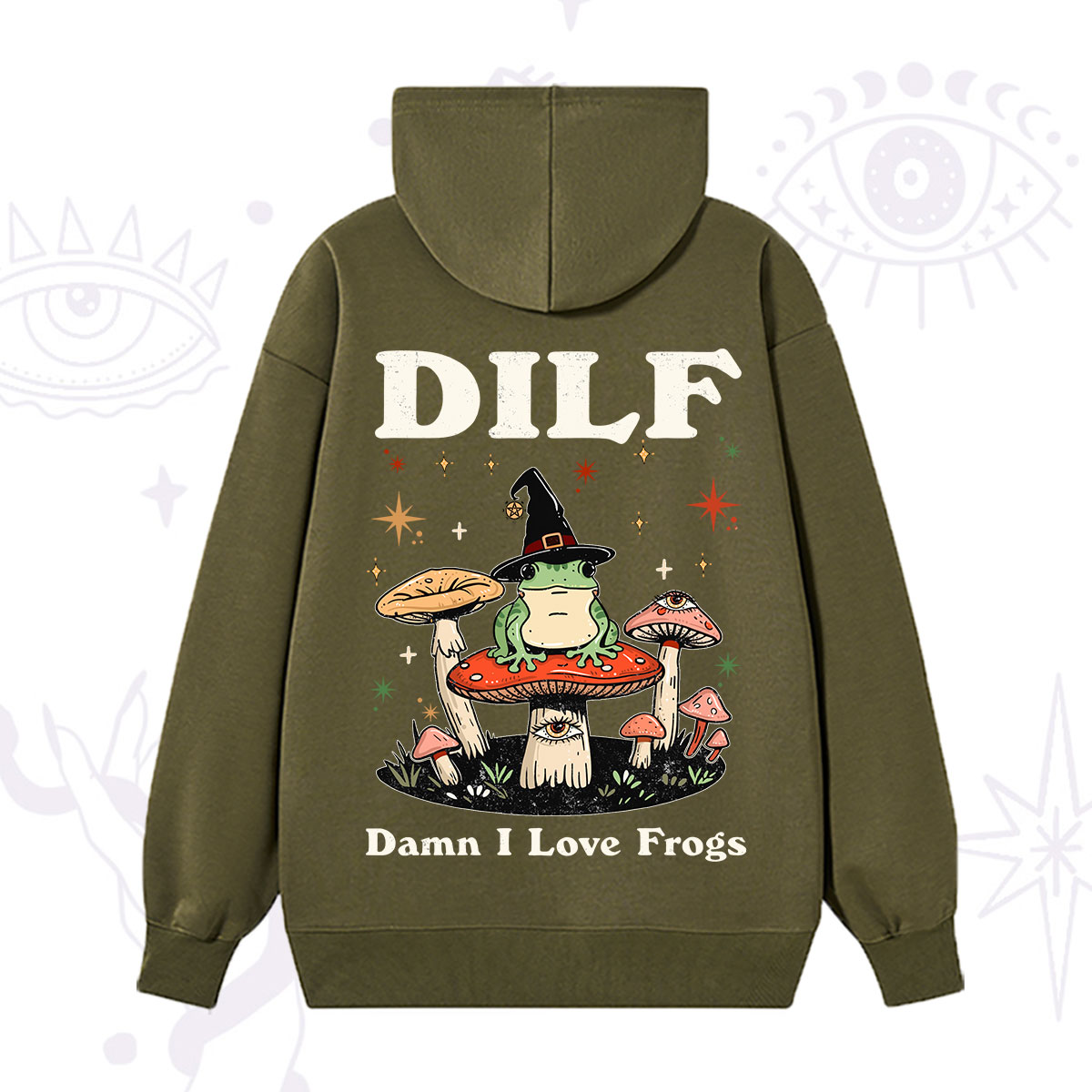 Purplehecate Dilf Damn I Love Frogs Hoodie