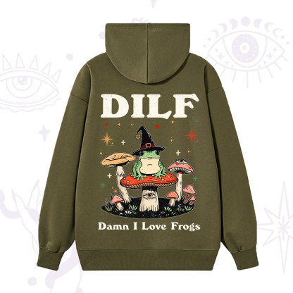 Purplehecate Dilf Damn I Love Frogs Hoodie