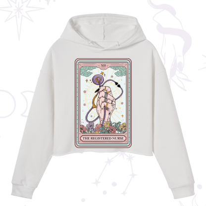 Purplehecate The Registered Nurse Tarot Card Crop Hoodie