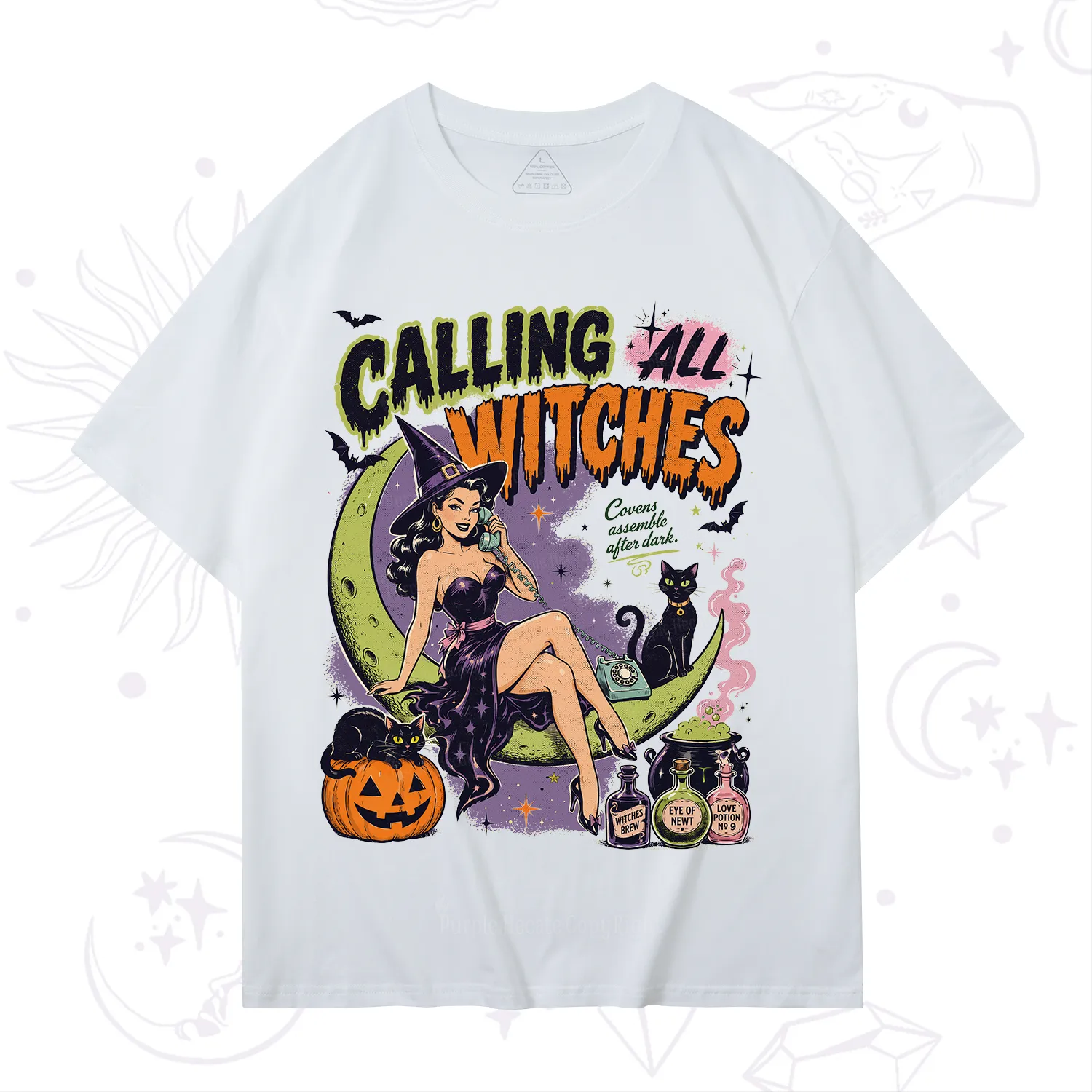 Purplehecate Calling All Witches Halloween T-Shirt