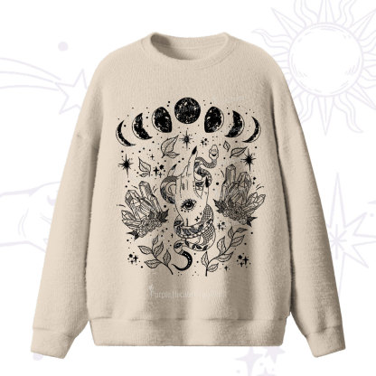 Purplehecate Reach For The Moon Fuzzy Sweater