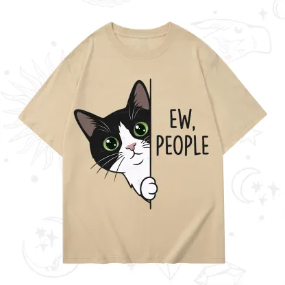 Purplehecate Funny Cat Ew People T-Shirt