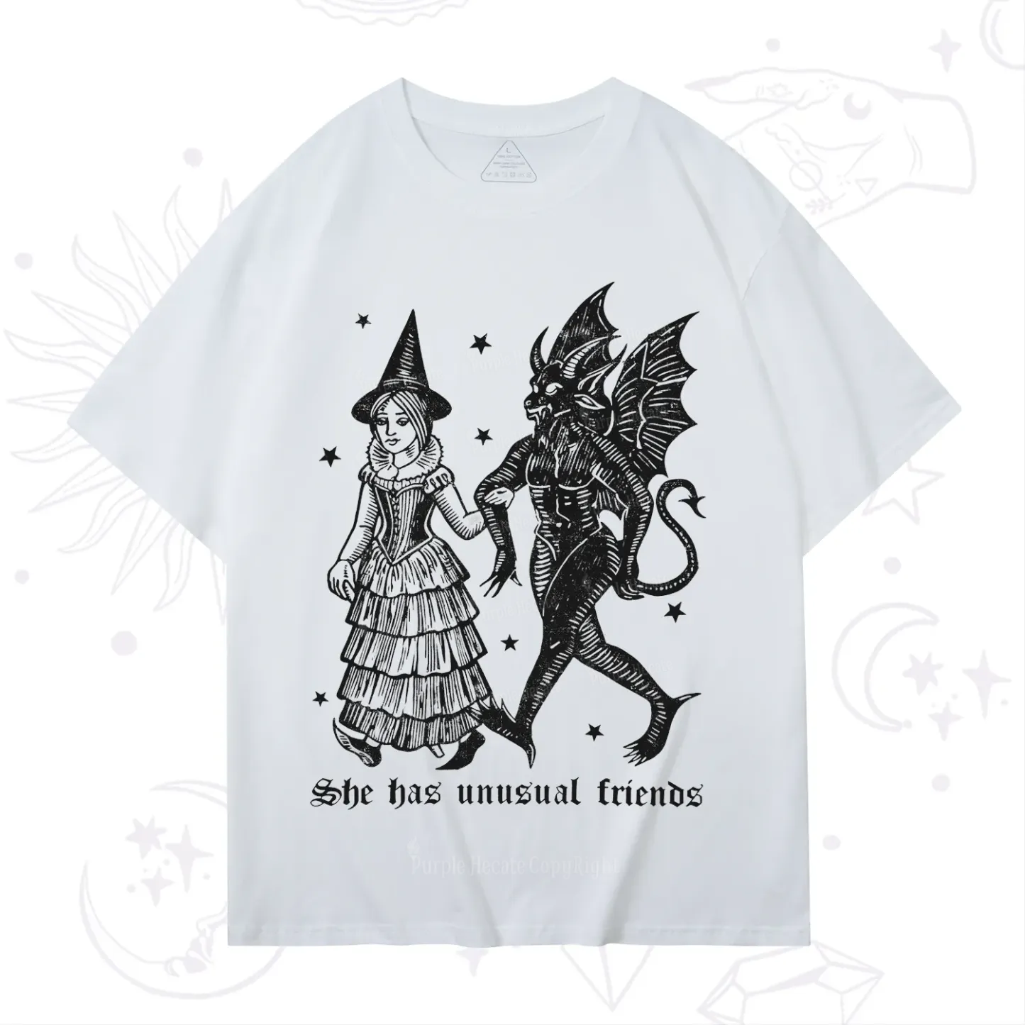 Purplehecate She Has Unusual Friends T-Shirt
