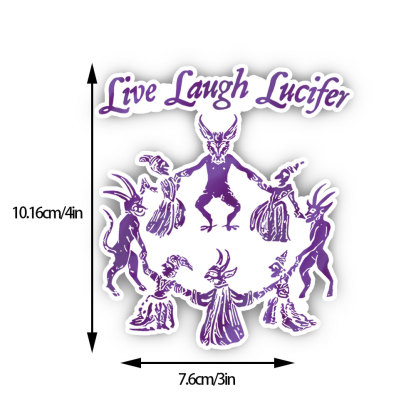Purplehecate Live Laugh Lucifer Satanic Sticker