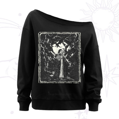 Purplehecate Witches of the Lightning Veil Off The Shoulder Sweatshirt