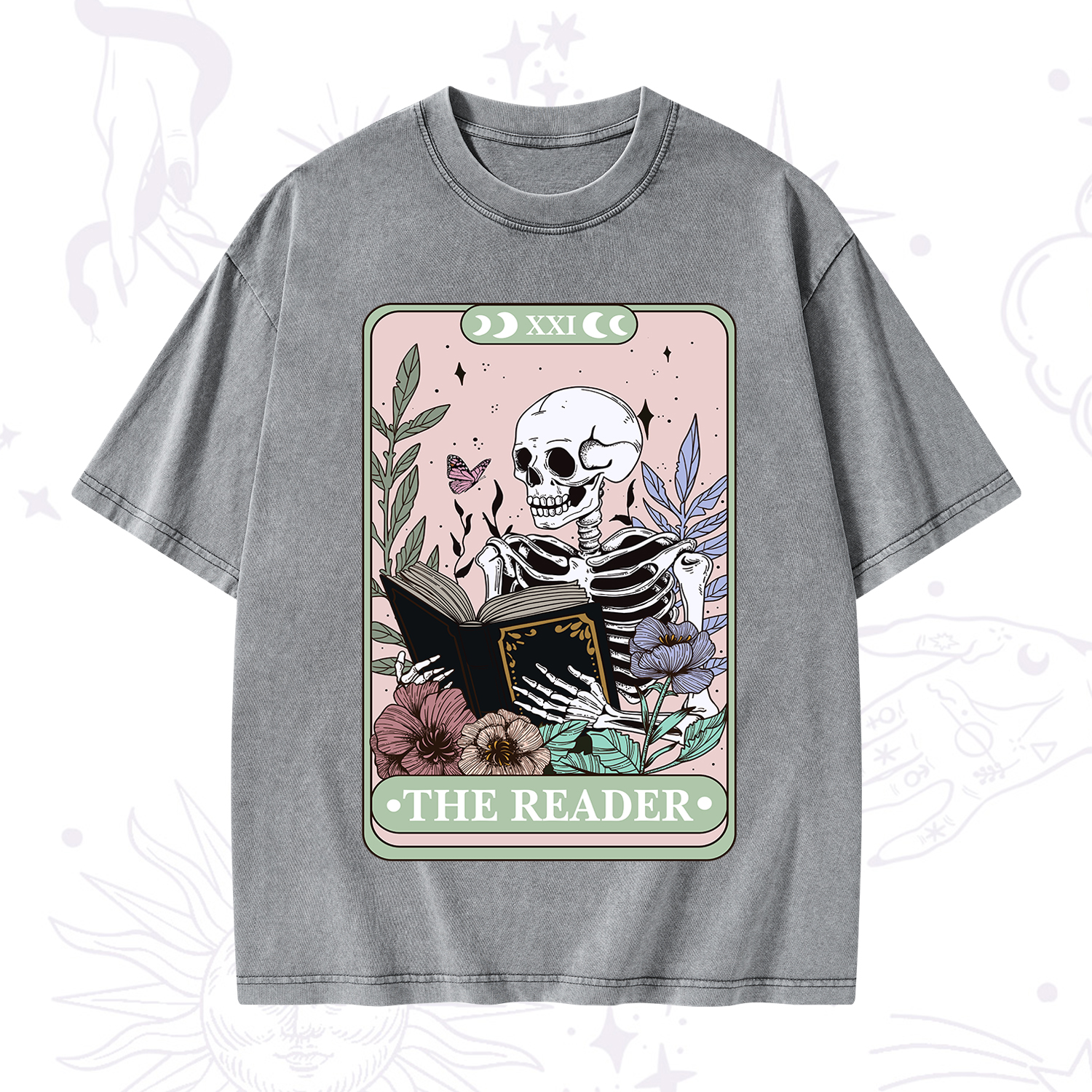 Purplehecate The Reader's Tarot Washed T-Shirt