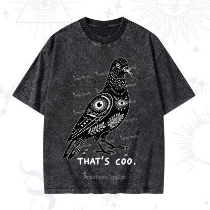 Purplehecate That's Coo Pigeon Washed T-Shirt