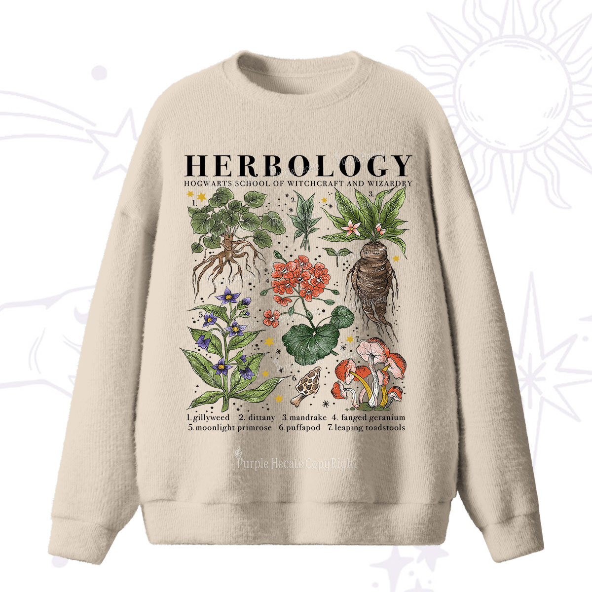 Purplehecate Magical Herbcraft Fuzzy Sweater