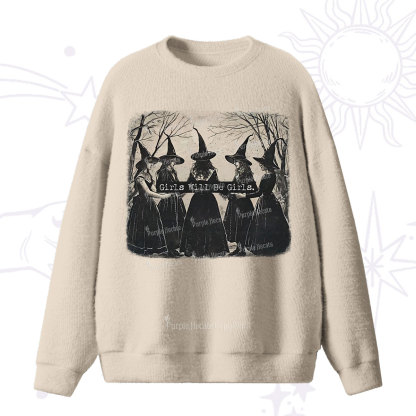 Purplehecate Girls Will Be Girls Witch Fuzzy Sweater