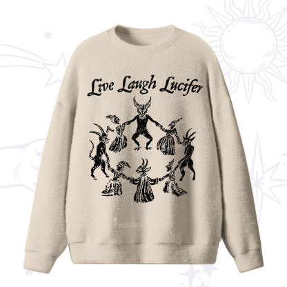 Purplehecate Live Laugh Lucifer Fuzzy Sweater