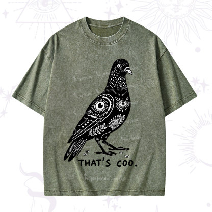 Purplehecate That's Coo Pigeon Washed T-Shirt