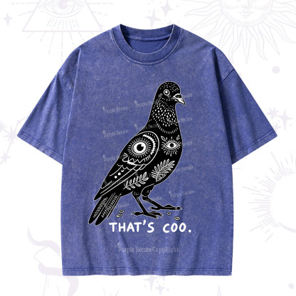 Purplehecate That's Coo Pigeon Washed T-Shirt
