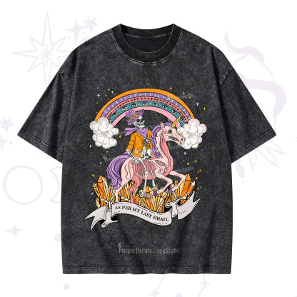 Purplehecate As Per My Last Email Washed T-Shirt