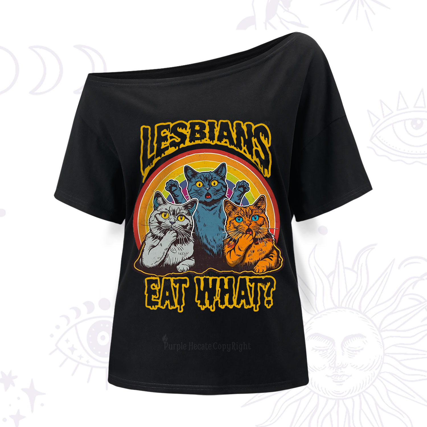 Purplehecate Lesbians eat what One Shoulder T-Shirt