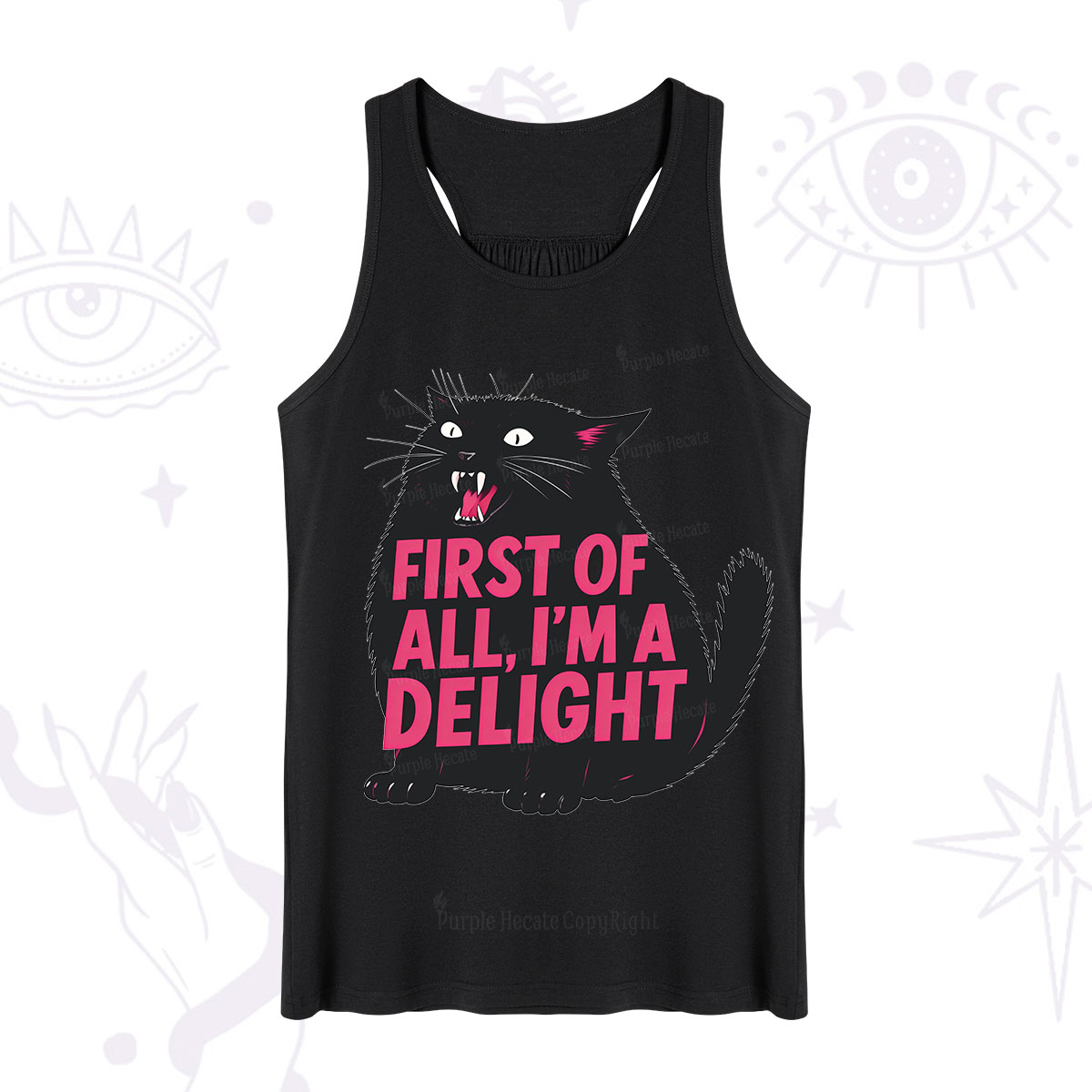 Purplehecate First Of All I'm A Delight Cat Tank