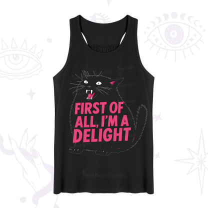 Purplehecate First Of All I'm A Delight Cat Tank
