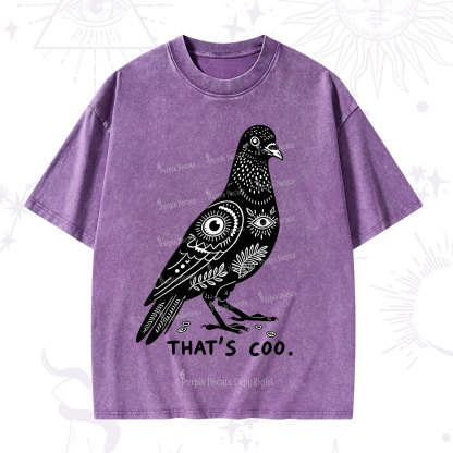 Purplehecate That's Coo Pigeon Washed T-Shirt