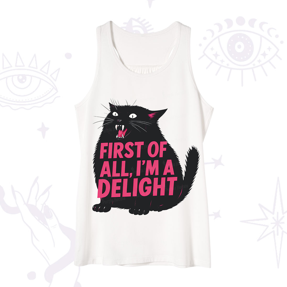 Purplehecate First Of All I'm A Delight Cat Tank