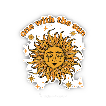 Purplehecate One With The Sun Sticker