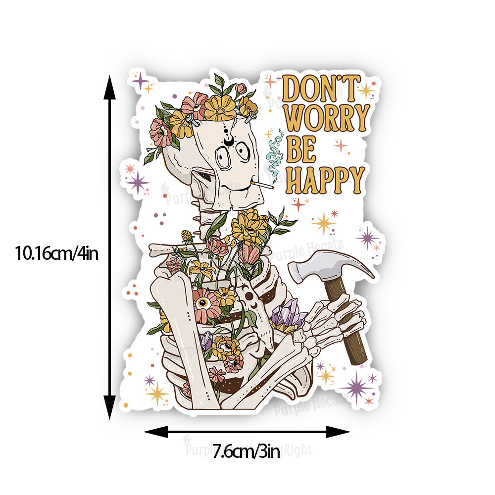 Purplehecate Don't Worry Be Happy Sticker