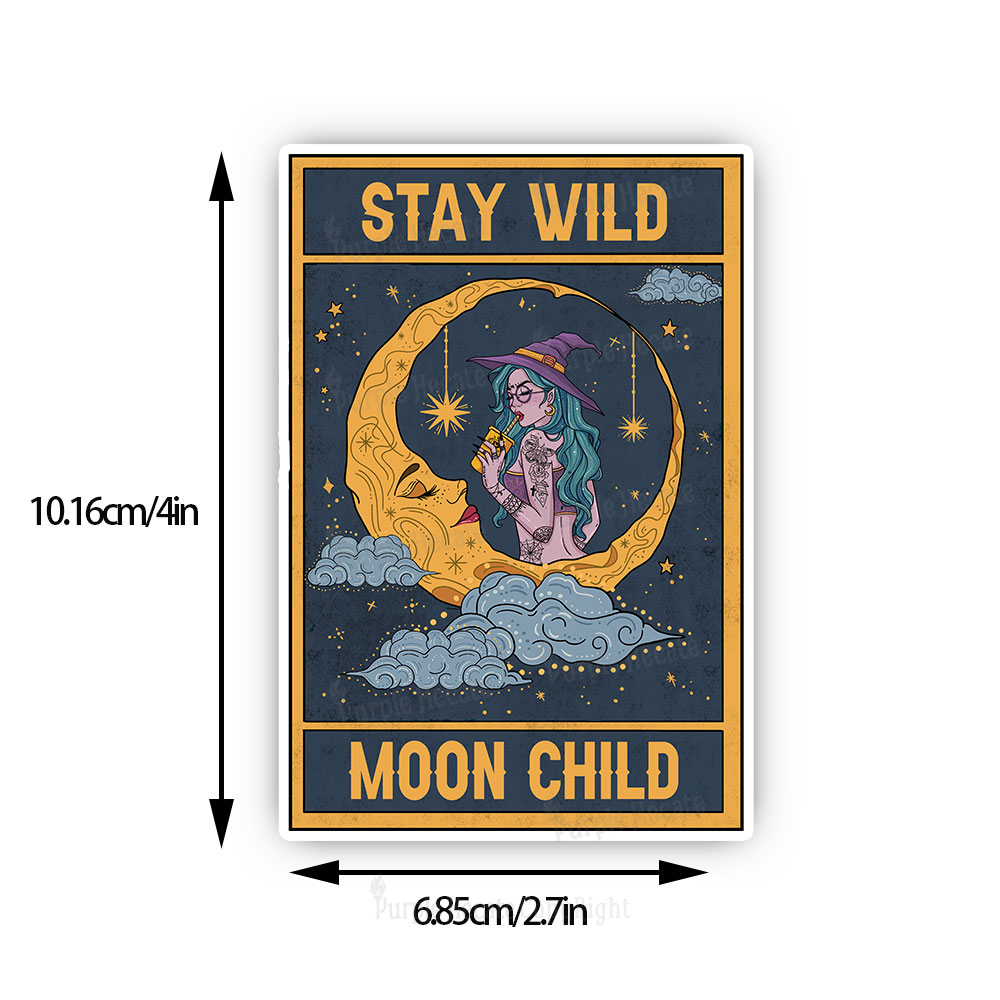 Purplehecate The Stay Wild Moon Child Oracle Card Sticker