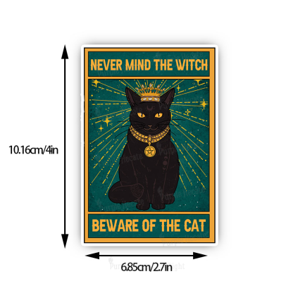 Purplehecate The Never Mind The Witch Beware Of The Cat Oracle Card Sticker